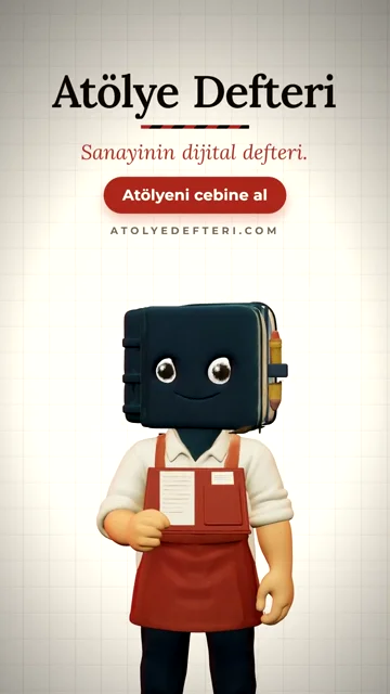 Atölyenin günlük akışı filminin maskotlu kapanış karesi
